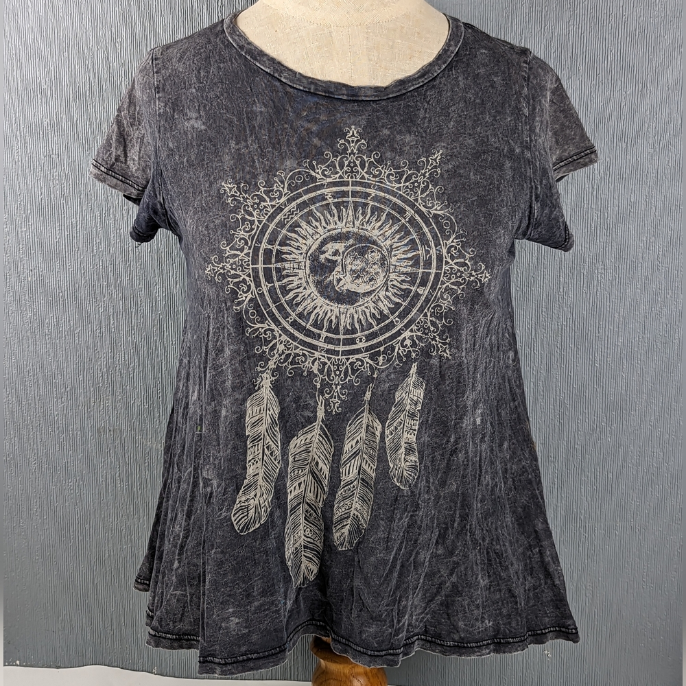 People's Project LA Deep Sleep Swing Tee Size L 14/16 Gray Dream Catcher
